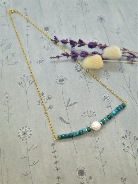 Κολιέ Pearl in Turquoise Shades