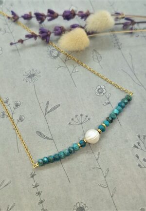 Κολιέ Pearl in Turquoise Shades