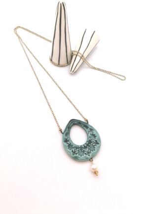 Κολιέ Δάκρυ Emerald Blue Long