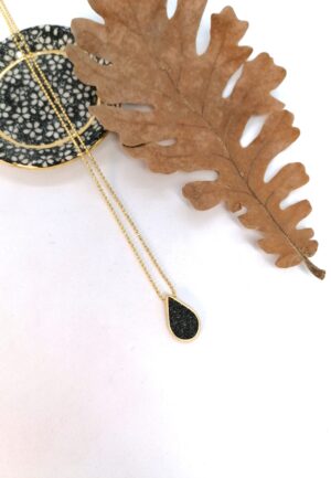 Κολιέ Δάκρυ Μαύρο