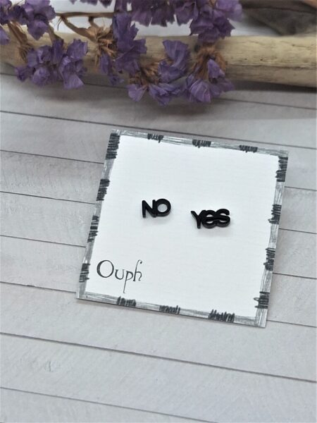 Ατσάλινα Σκουλαρίκια Yes or No