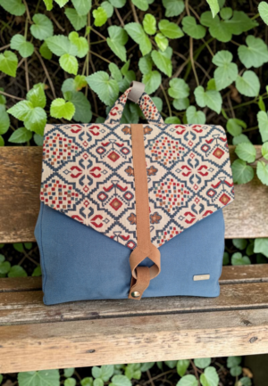 Backpack Blue Ethnic