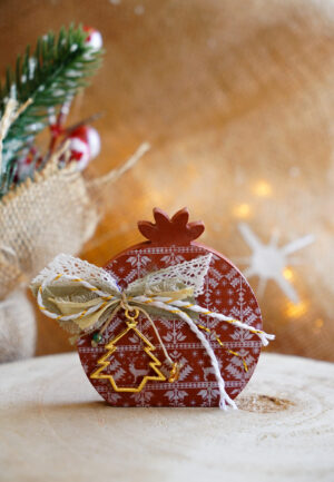 Γούρι Ρόδι Terracotta Δαντέλα (Size: M)