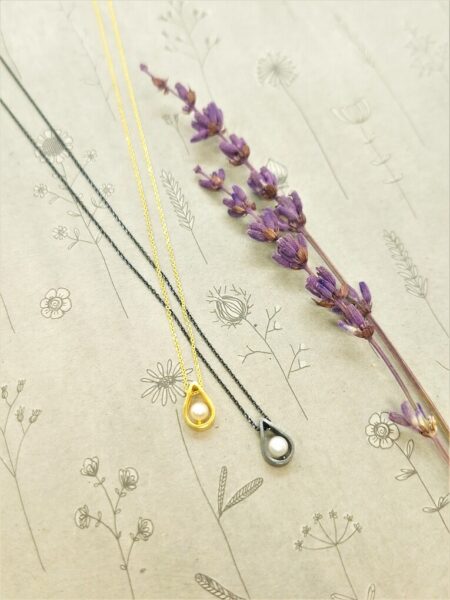 Ασημένιο Κολιέ Tear Drop