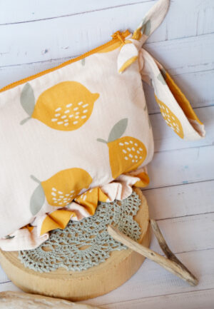 Lemon Print Pouch
