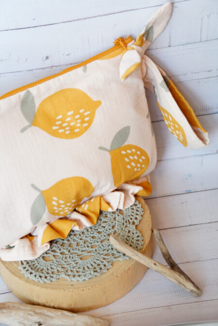 Lemon Print Pouch