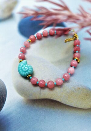 Βραχιόλι Turquoise Snail Shell
