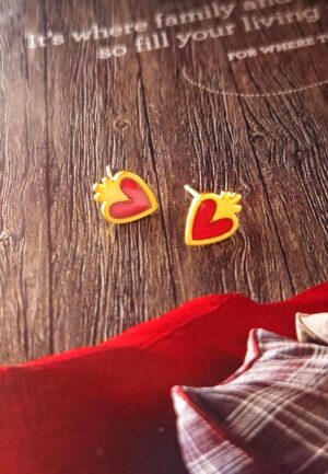 Σκουλαρίκια Red Hearts