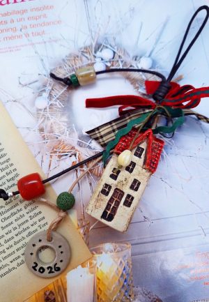 Γούρι Κεραμικό Αλσατικό Σπιτάκι