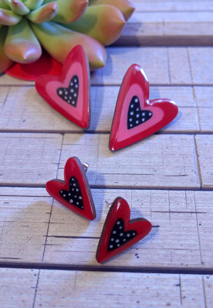 Σκουλαρίκια Asymmetry Hearts