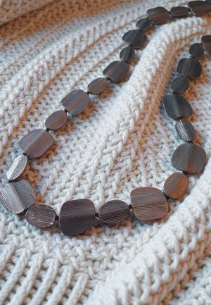 Κολιέ Dark Frosted Grey