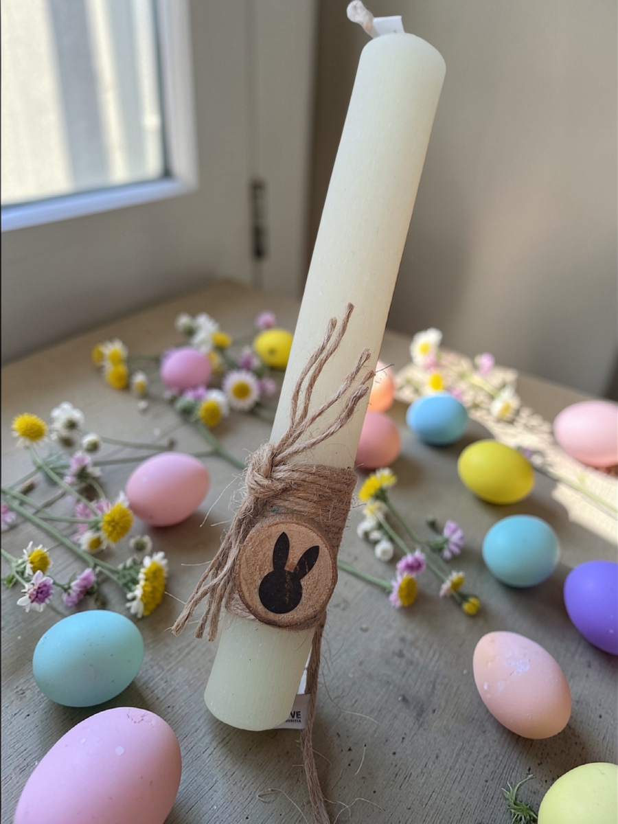 Λαμπάδα με pin Ξύλινος Λαγός