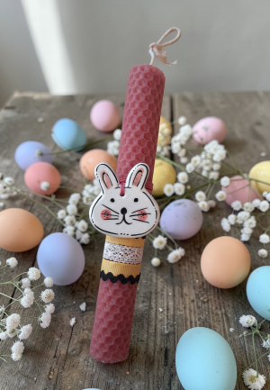 Λαμπάδα με Κολιέ Κεραμικό Λαγό