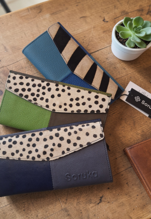 Δερμάτινο Πορτοφόλι Animal Print Envelope