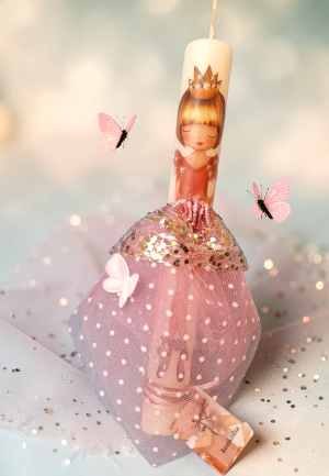 Λαμπάδα Ροζ Πριγκίπισσα