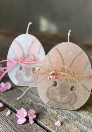 Ρουστίκ Αβγό Κερί με Λαγουδάκι