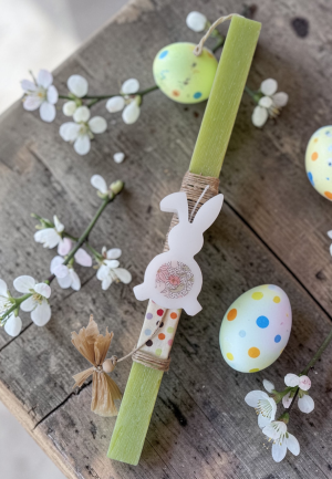 Λαμπάδα με Κέρινο Λαγουδάκι