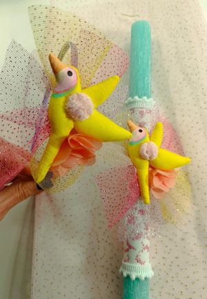 Λαμπάδα Κολιμπρί με ασορτί Στέκα Μαλλιών