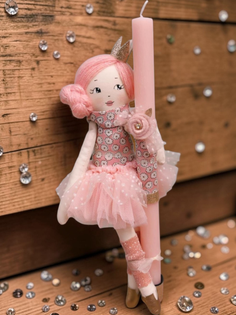 Λαμπάδα Χειροποίητη Κούκλα Φοίβη, η Μπαλαρίνα