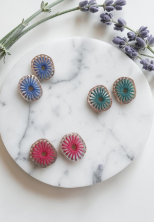 Σκουλαρίκια με Κέντημα, Ασημί