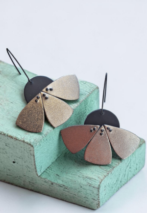 Σκουλαρίκια Leather Flowers