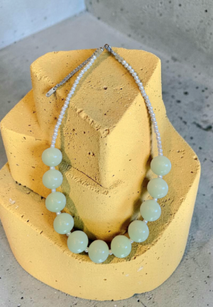 Κολιέ Oversized Beads Sorbet Green