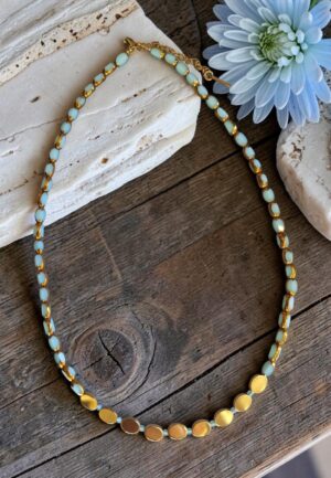 Κολιέ Sunny Gold Aqua