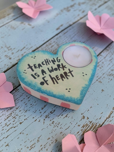 Ρεσό "Teaching is a work of heart", Τιρκουάζ