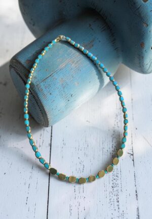 Κολιέ Sunny Gold Aqua