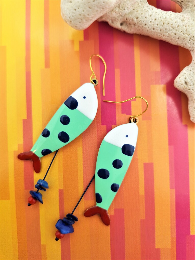 Σκουλαρίκια Dotty Fish